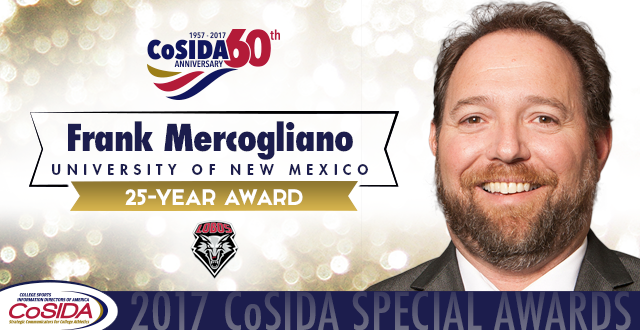 Special Awards Salute: Frank Mercogliano (University of New Mexico), 25-Year Award
